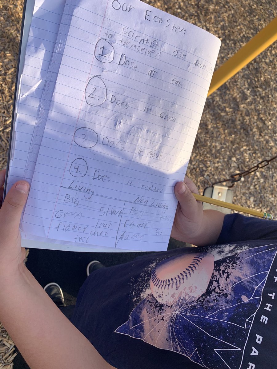 Ms. Quiroga’s scientists ⁦@GoodmanES_AISD⁩ observe the physical characteristics of their school ecosystem by going outside with 📓🧐 and recording observations. ⁦@STARS_902⁩ #AldineAnywhere #ClutchScience