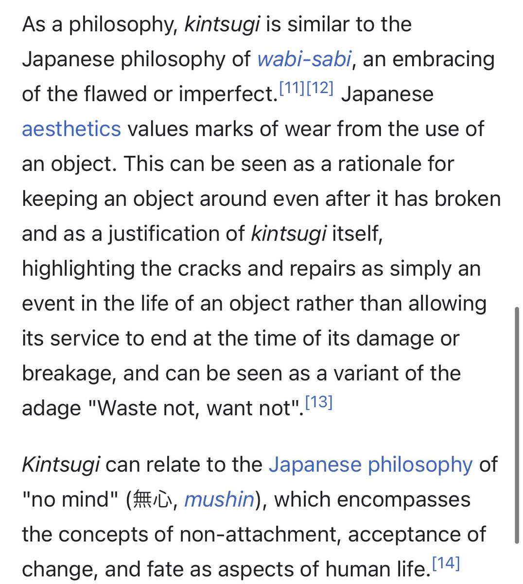 KINTSUGI THREADKintsugi is the Japanese philosophy of repairing broken pottery and ceramics instead of throwing them out.They use liquid gold to put the broken pieces back together.1/