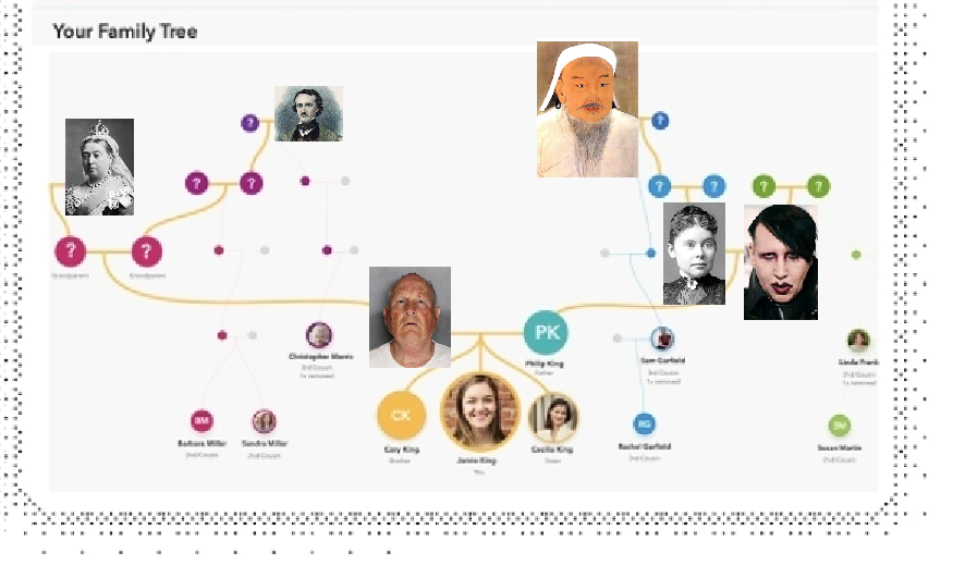 Here is the 23andME ancestry product. I have added some details to the family tree for the lulz