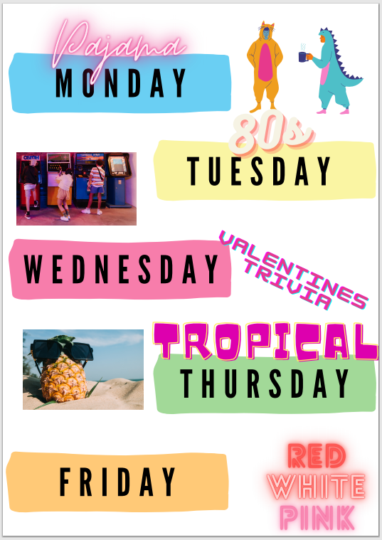 PrincipalSTMS's tweet photo. Attention Grizzlies! Check out the fun Spirit Week themes and activities for next week, Feb 8-12. Excited to see your creativity and spirit! https://t.co/3GgJZBjEMF