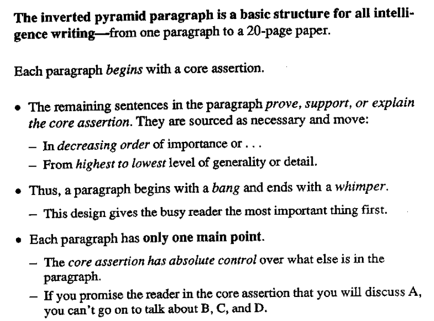 I was glad to see some discussion of the inverted pyramid around the SANS CTI Summit 11/x