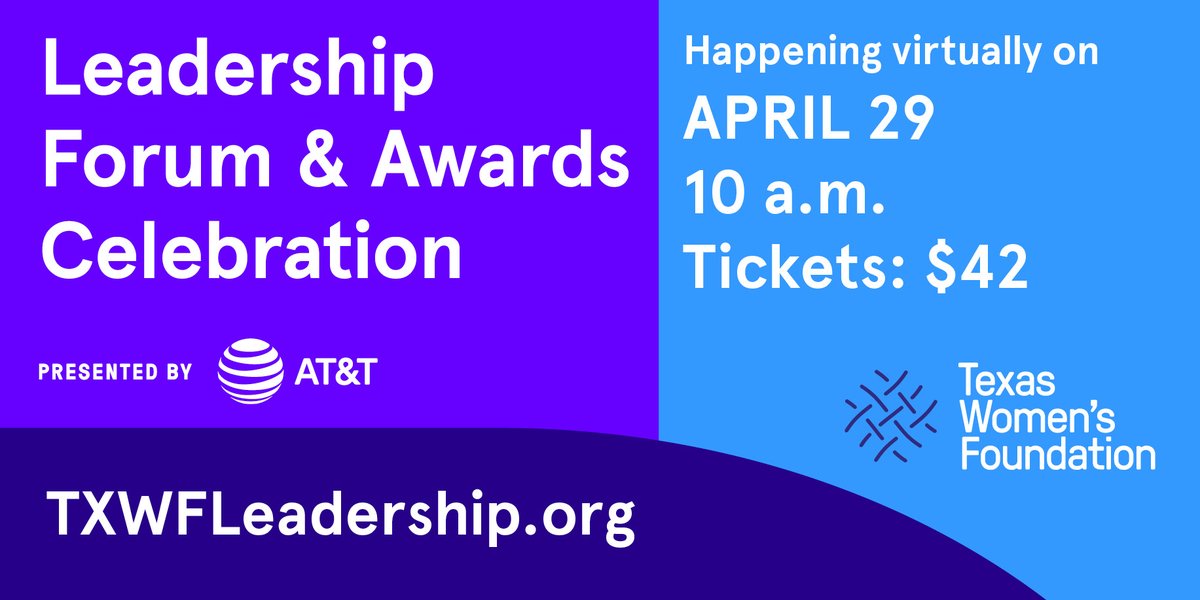 Our Leadership Forum &amp; Awards Celebration site is now live! Join us on 4/29 to honor the 2021 recipients of the Maura Women Helping Women and Young Leader Awards, and in celebration of women's leadership across Texas: ➡️txwfleadership.org 
#StrongWomenBetterWorld #LFAC2021