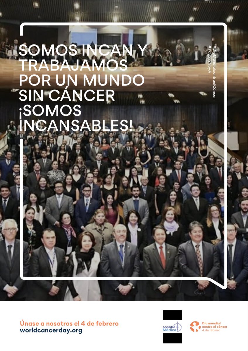 ¡Todos trabajando por un mundo sin cáncer! @incanMX @docenciaincan #worldcancerday2021 #IAmAndIWill #OncoAlert #esmosupportswcd