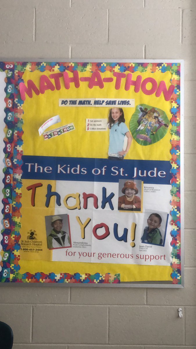 math_durant6's tweet photo. The St Jude Math-A-Thon is running until Wednesday, Feb 17th. Please consider making a donation and sending in with your child. Every penny counts to help families with children fighting cancer. So far we have collected $1140! Keep up the great work LMS students!!! https://t.co/U7GPyXXxvH