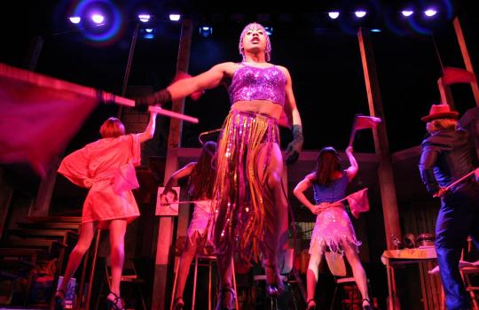 A stomping, farcical music comedy that follows a group of drag queens during Carnival in Trinidad at a time when ‘acts of buggery’ were criminalised.Cast: Brian Green, Ashley Campbell,  @PeterStraker1,  @RajGhatak, Anthony Ofoegbu, Sandra Bee, Nicholai La Barrie. #LGBTHM21  