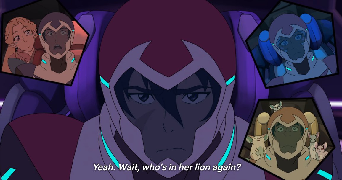 The Judgmental looks of Krolia and Shiro calling Keith out cause they KNOW.
