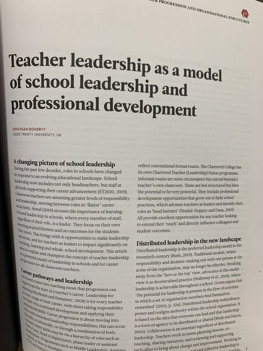 Mr_Crome's tweet photo. Really enjoying Impact so far. These two pieces are encouraging me to think about development and leadership in new ways. Thanks to @chizkent  @CharteredColl https://t.co/WmkpZ18PVR