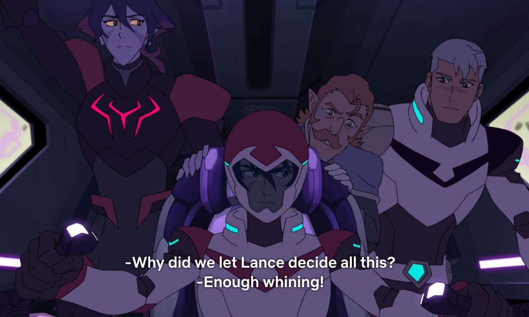 The Judgmental looks of Krolia and Shiro calling Keith out cause they KNOW.