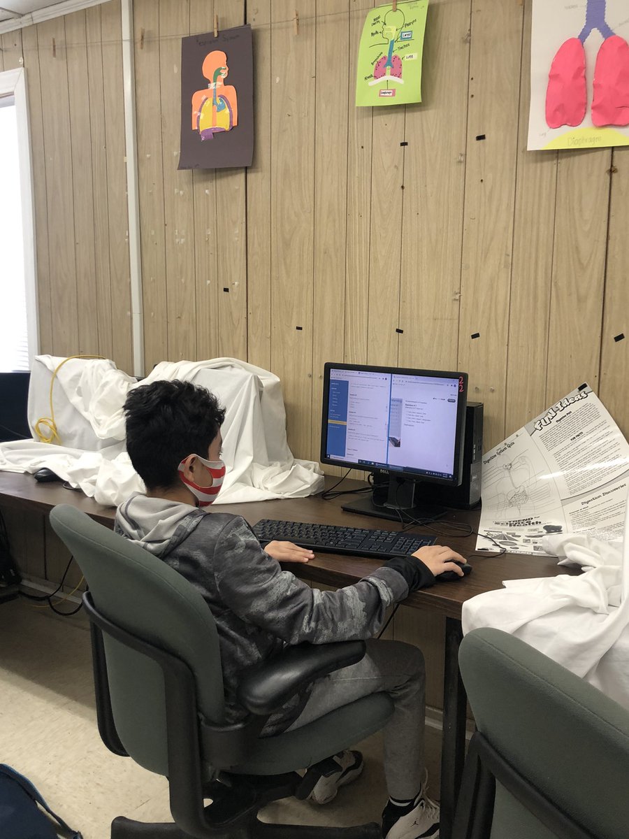 HobbtonCTE's tweet photo. I spent my morning hanging out with this guy in Health Science 1! #hybridlearning #HealthScienceEd #CTE4NC https://t.co/KQlBSopxaM