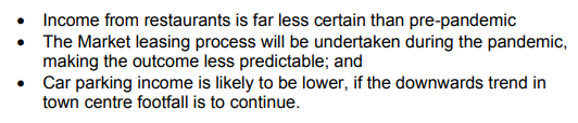 A new  @Go_CheshireWest report includes lots of interesting news about Chester's Northgate Project.1: Income from it is forecast to be £1m less than was thought last year. Due to the pandemic's effect on letting market stalls and income from restaurants and parking (THREAD)