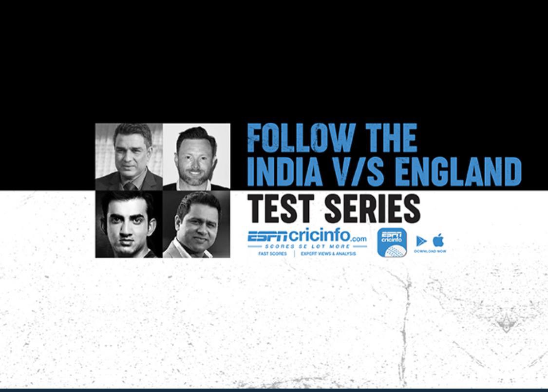 Thrilled to join <a href="/ESPNcricinfo/">ESPNcricinfo</a> for the India v England series &amp; to chat with these legends all day <a href="/cricketaakash/">Aakash Chopra</a> <a href="/RaunakRK/">Raunak Kapoor</a> <a href="/sanjaymanjrekar/">Sanjay Manjrekar</a>.
Winning in India in 2012 was a highlight of my career; an incredible country, with amazing people. But WOW, a tough place to play cricket!