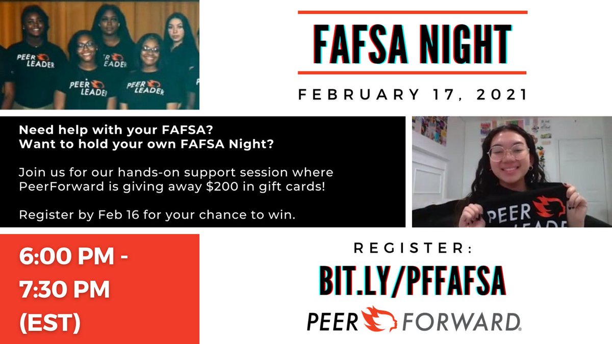On February 17th, we’ll be WHERE THE MONEY RESIDES.

FAFSA deadlines are approaching, yours may be due as early as March 1st 😱 If you or a friend need assistance on filing the FAFSA, register at the link in our bio today!