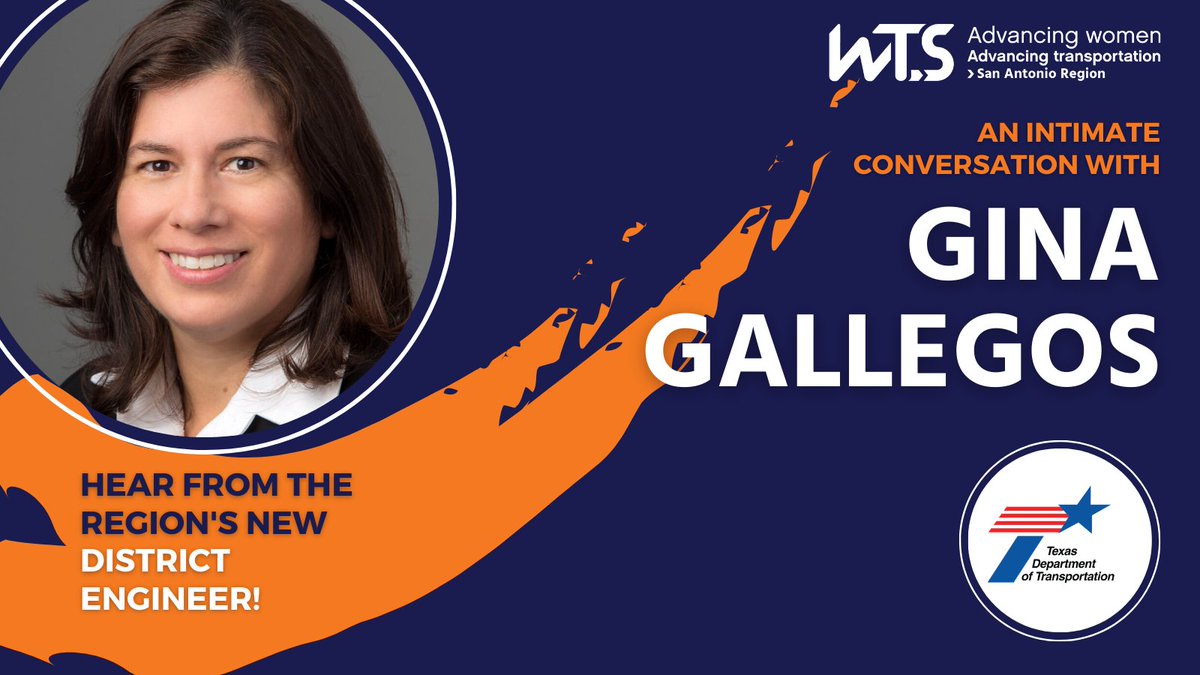 Join us for an intimate conversation with <a href="/TxDOTSanAntonio/">TxDOT San Antonio</a>'s new District Engineer - Gina Gallegos, P.E.! She will share her outlook for the district, as well as personal reflections.

🗓️ Feb. 25
⏰ 12-1 PM

Webinar registration 👉 conta.cc/3cItI9M