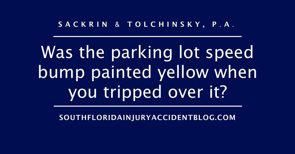 Proving Negligence: Parking lot owners and managers have a duty to ensure their lots are safe for the vehicles and motorists using them, and this includes making sure speed bumps are visible enough that they won’t cause someone to fall. loom.ly/6hVcMzc #provingnegligence
