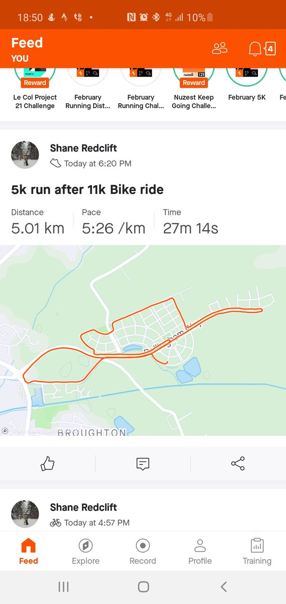 Day 4 of getting active for February, new bike turned up so gave that a spin then a slow 5k run after as skipped getting active yesterday! Hoping for a nice walk over the weekend! #centralonthemove #cooponthemove #MIND #MentalHealthMatters #eachonereachone #Loveyourself