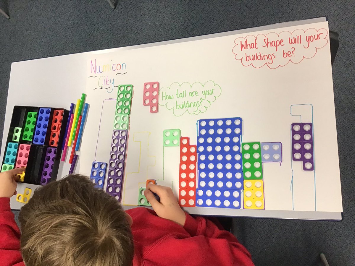 Lots of fun this morning making our own @Numicon city! We loved counting and seeing how tall our buildings were and then looking at different ways of making the total numbers ☺️ #mathschat #mathsgems #ukedchat #teammaths #spedchat