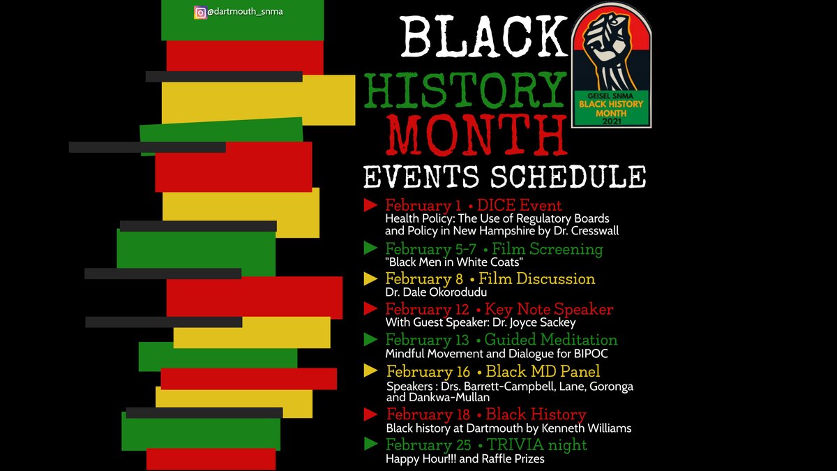 Geisel School of Medicine at Dartmouth (@geiselmed) on Twitter photo <a href="/Dartmouth_SNMA/">Dartmouth Med SNMA</a> at Geisel invites you to the inaugural celebration of #BlackHistoryMonth. All members of the community are invited. For the full list of events and descriptions, visit: Dartgo.org/geiselsnma-bla… <a href="/Dartmouth_SNMA/">Dartmouth Med SNMA</a> at Geisel invites you to the inaugural celebration of #BlackHistoryMonth. All members of the community are invited. For the full list of events and descriptions, visit: Dartgo.org/geiselsnma-bla…