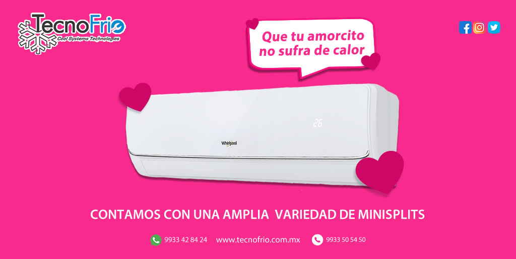 centroDservicio's tweet photo. Los chocolates ya pasaron de moda, mejor regálale un minisplit a tu amorcito para que no sufra de calor ❤️
❄️  Cotiza sin compromiso por WhatsApp https://t.co/uvMryQwr2N  
📌 Av. Adolfo Ruiz Cortines 1604 Col. Atasta⁣⁣⁣⁣ https://t.co/YvQKelwGzo