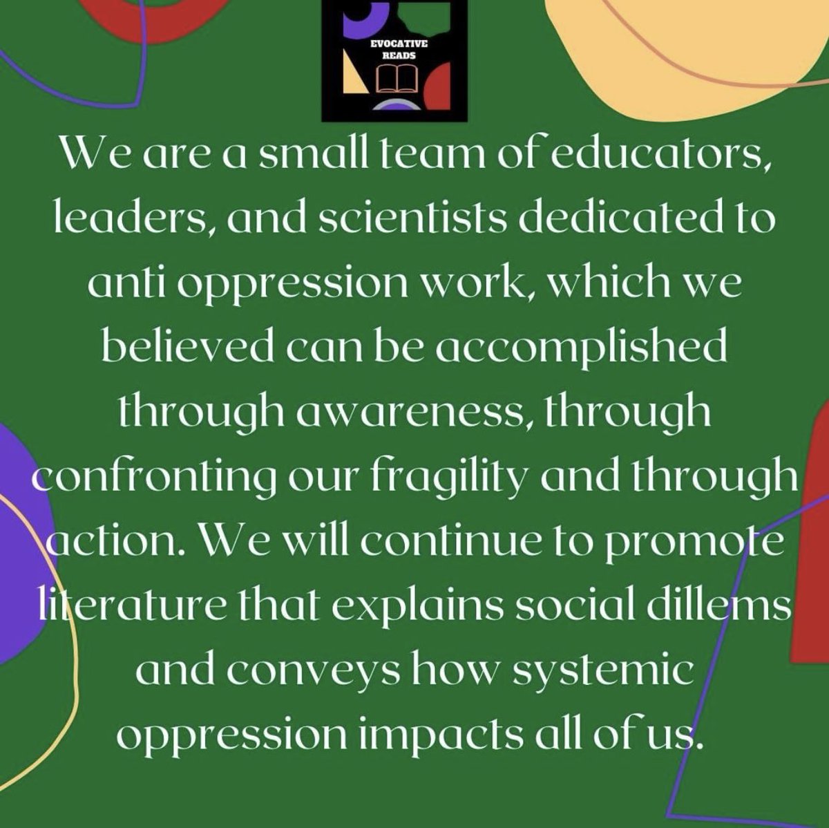 karissaknows's tweet image. Hey twitter! I wanted to check in &amp;amp; officially introduce myself. I’m Karissa, creator of @EvocativeReads , a women’s book club dedicated to anti oppression work. We meet every Monday via Facebook. We’re in need of more women willing to participate. A simple RT can go a long way🤍