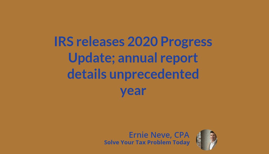 solveirsproblem's tweet image. The Internal Revenue Service today released its 2020 annual report describing the agency’s work delivering taxpayer service and compliance efforts during COVID-19 while spotlighting actions taken by IRS employees...

Read more 👉 lttr.ai/bqC

 #Irsproblem #Taxproblem