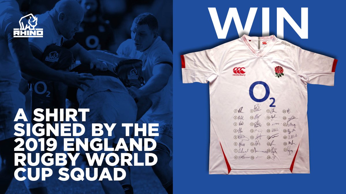 WIN a shirt signed by the 2019 England Rugby World Cup squad! 

To enter, simply:

1⃣Retweet this post
2⃣Follow <a href="/Rhino_Sport/">Rhino</a> 
3⃣Tag 2 x friends in the comments below

Closing date: 11.02.21

#Competition #Rugby #SixNations
