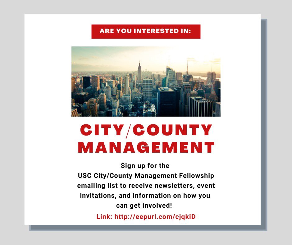 USC City/County Management Fellowship tweet media