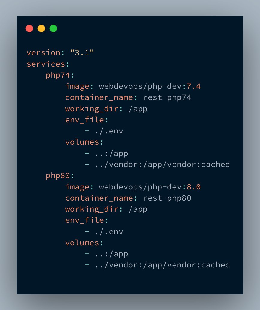 Instead of creating our own Dockerfile we use webdevops/php-dev image, which already comes with Xdebug (and other tools like blackfire) installed. If you wonder about the path mapping: docker-compose.yaml and .env live in a subfolder in this example.