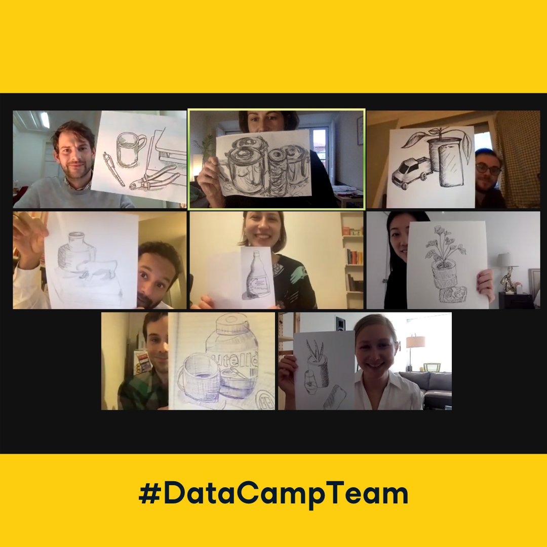 DataCamp's tweet photo. Our #Marketing team practiced their drawing skills in a team-building event last week. Want to join the #DataCampTeam? We're currently #hiring for several roles across teams!
https://t.co/Ms8E9mPZOq https://t.co/a4vYub92zC