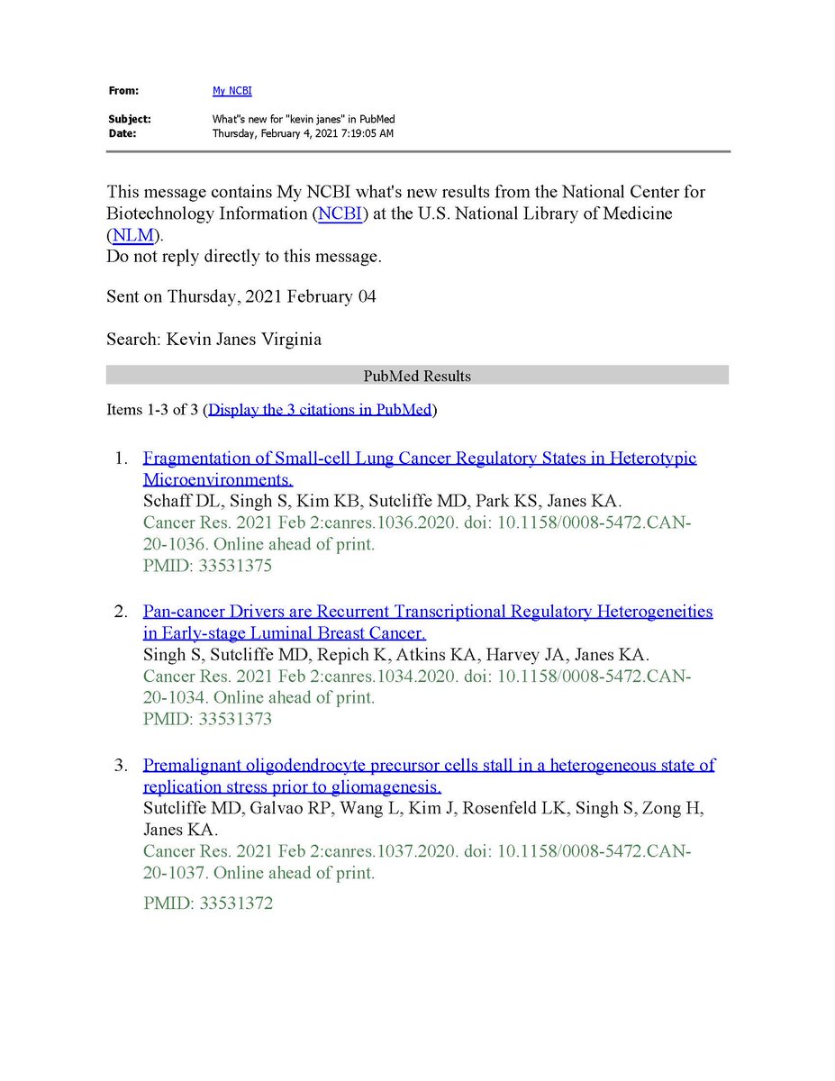 UVABME's tweet photo. On #WorldCancerDay, forwarded through Pubmed alerts, three new @janeslab @CR_AACR articles on the development and application of tools for profiling tumor cell-state variability in breast, lung, and brain cancer: https://t.co/PoH7jfJscs