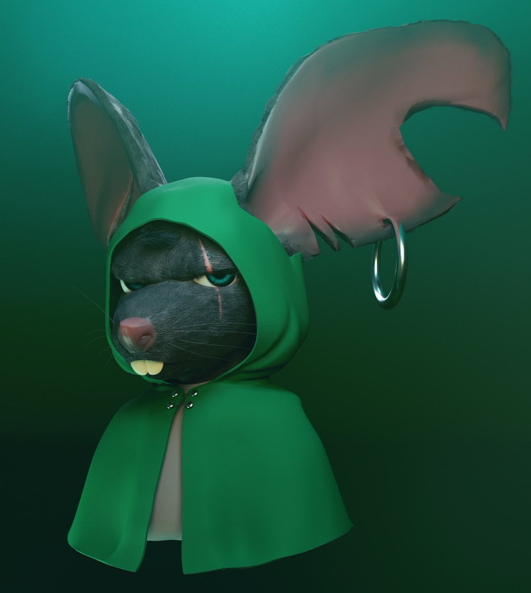 RachaelDuffyArt's tweet photo. A fuzzman. #myocs #dnd #jerbeen #blender #blender3D #ranger #mouse https://t.co/xYWu3sJIGa