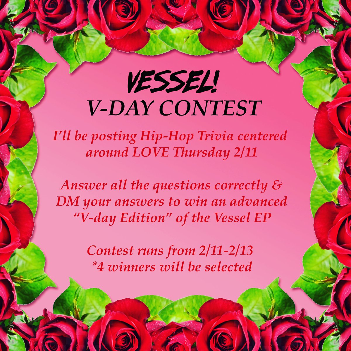 ❤️❤️Next week it begins! Earn a chance to win a special “V-Day Edition” of the Vessel EP. #dotheknowledge