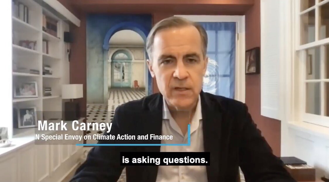 Great use of art to add depth. Color. Composition. Use non overhead lighting. 9/10 #markcarney @UNDESA