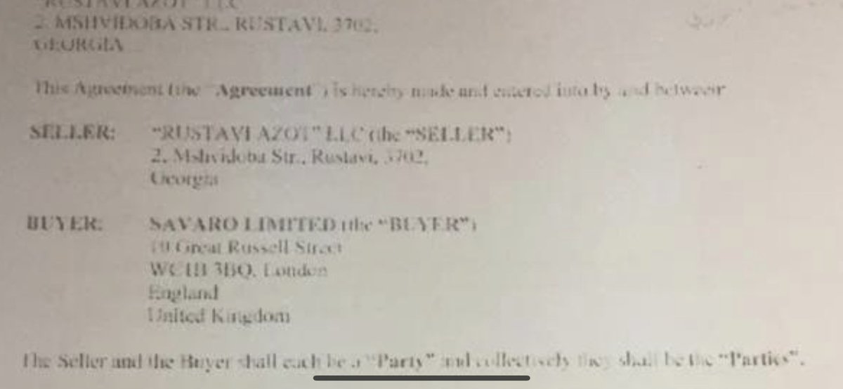 A document obtained by  @ferashatoum suggests a company called Savaro purchased the Ammonium Nitrate which was apparently destined for mine detonation in Mozambique but offloaded from an impounded Russian ship in Beirut. The company has its registered address in London.