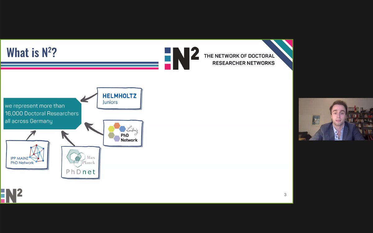 N2PhDNet's tweet photo. Just finished our wonderful presentation about the N2 survey results on working conditions, power abuse and mental health!
Thanks for joining everyone! Amazing to see so much interest.
This motivates us even more to fight for our 4 main goals! https://t.co/5Y0sip2UtP