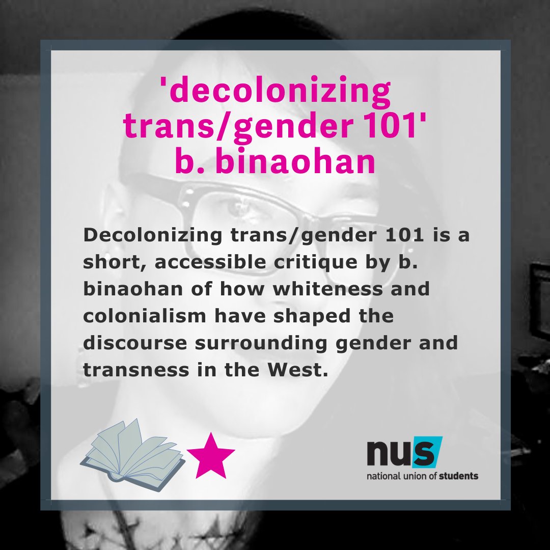Start with decolonizing trans/gender 101 by b. Binaohan - It's a short, accessible critique of gender, transness and colonialismNext, we have a personal and political piece called 'My Gender is Black' Hari Ziyad. He shares his feelings as a queer Black person