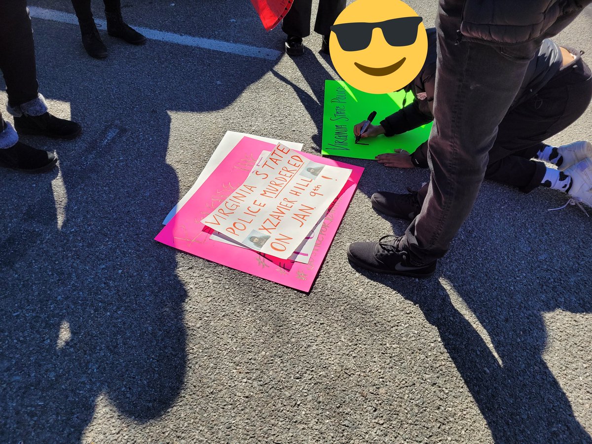 The demonstration has not begun yet. It's a pretty decent turnout and people are creating posters, calling for justice for Xzavier.