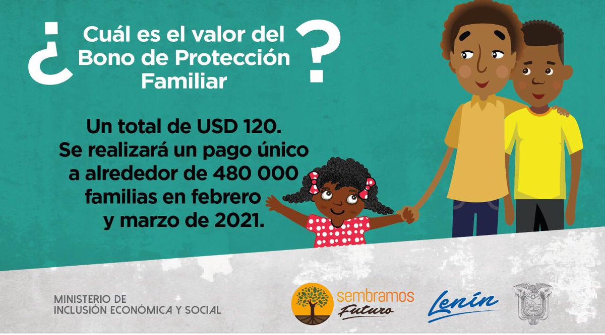 TaianoVicente2's tweet photo. La entrega del #BonoProtecciónFamiliar por la emergencia de la pandemia es una medida histórica que se suma a la #RedProtecciónSocial más grande del país. Es una ayuda económica del Gobierno del presidente @Lenin para quienes se han visto más afectados. 
#SembramosFuturo https://t.co/rqvLmATixj