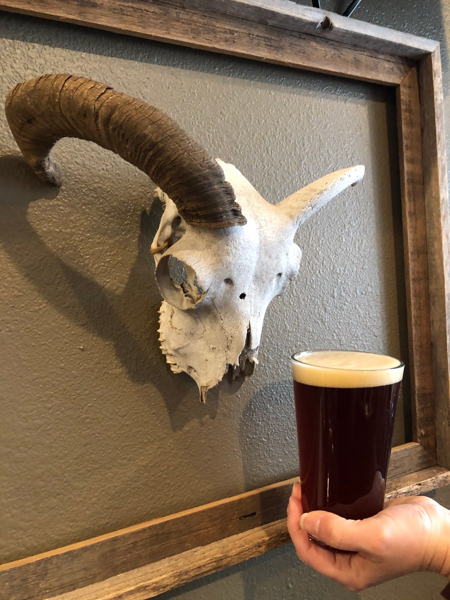 SNOW BE DAMNED!  THE TAPROOM IS OPEN TODAY 4 - 9! And to welcome this wonderful weather, we are doing the yearly tapping of our "Goat Skull" Dopplebock this afternoon!  The Goat Skull is a very malty, strong lager with big, bready malt character. 8.2% ABV