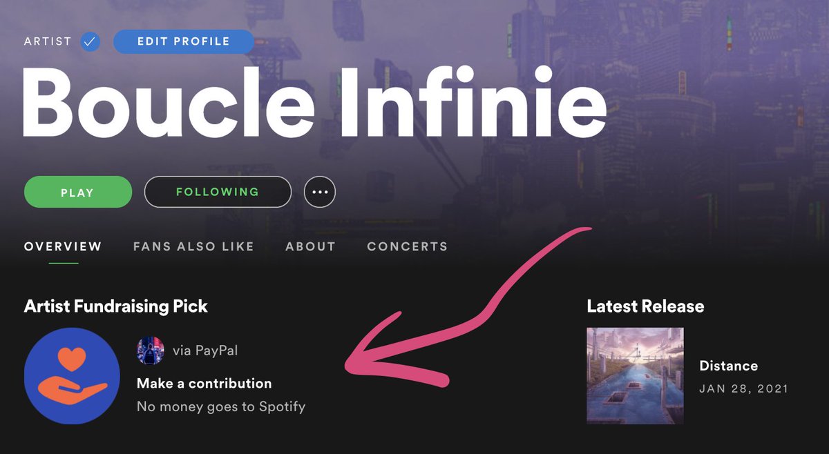 I have set a Paypal button on Spotify if you'd like to financially support me or my music directly.

If you can't afford it, that's ok, listening is supporting 🤗