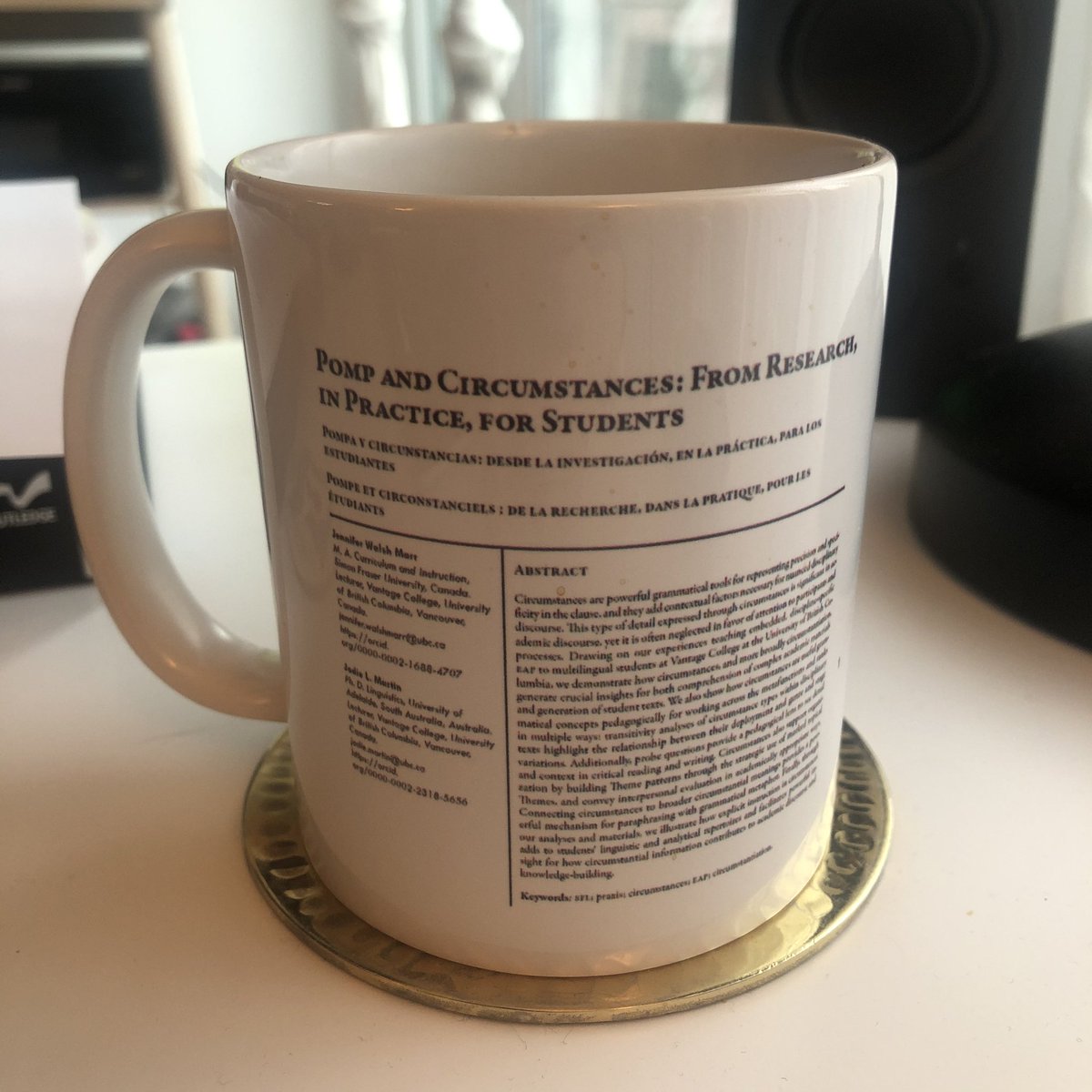jodiemartinphd's tweet image. Coffee tastes better... IN THIS MUG, FROM @MarrWalsh, FOR OUR PUBLICATION! 😃😃😃😂

#sysfunc #circumstances