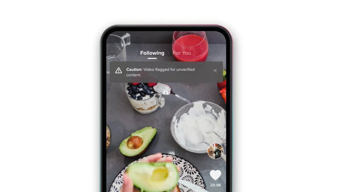 First up: noticeability.A tricky line to tread here: too obvious, and you’ll attract attention to misinformation; too subtle, and people won’t notice the label.TikTok is clever here: grayscale, so not attention-grabby, but up top, so if you watch the video, you’ll see it.