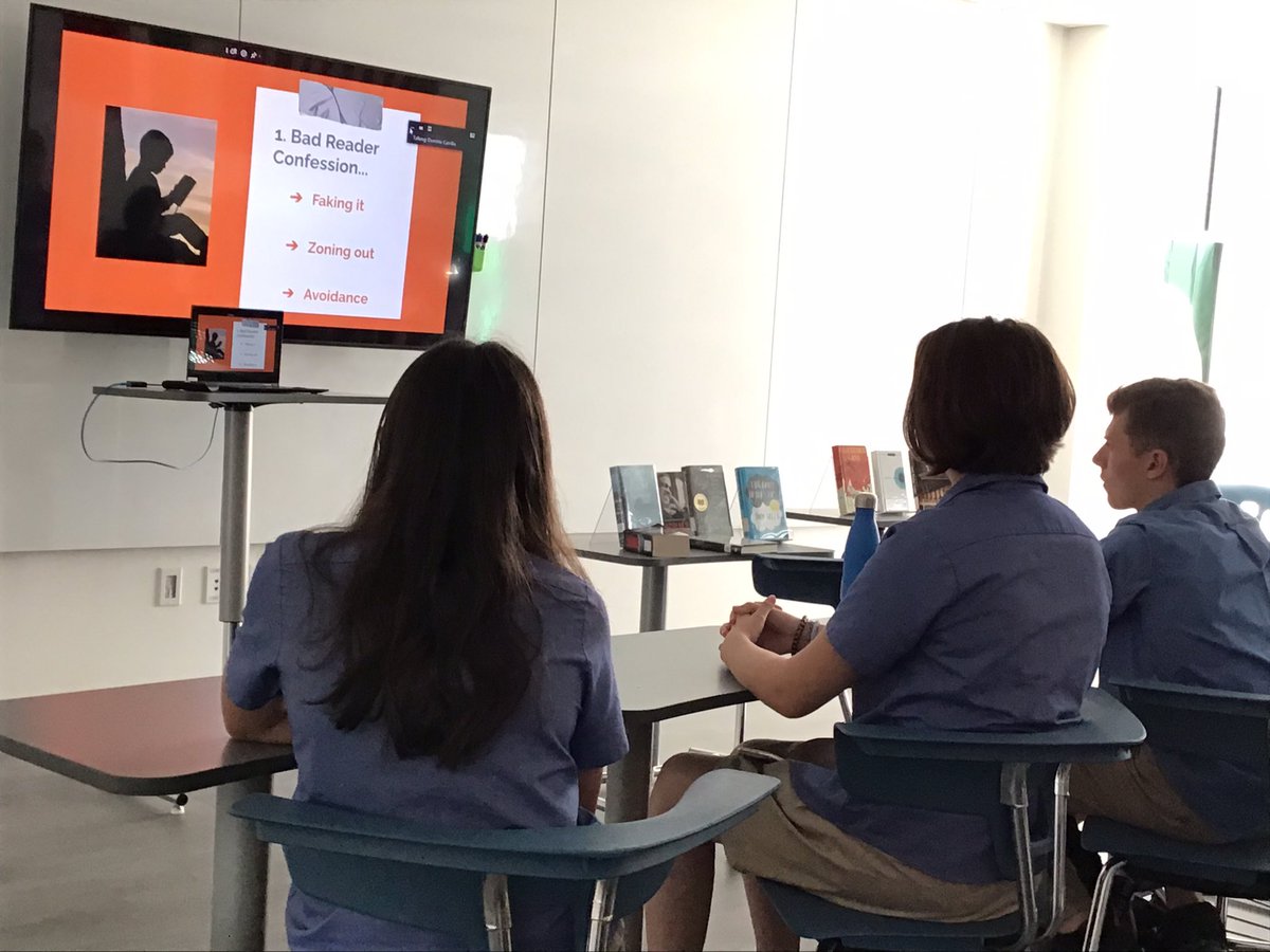 MsSzeryk's tweet photo. G9 and G10 Ss virtually meet author @domcarrillo this week, learning about Carrillo’s journey as a reader &amp; writer, posing some thoughtful questions, and getting an awesome handful of book  recommendations along the way! @dknavisK @CJamEdu #cisreads #cisinspires https://t.co/tblkKKYZhY