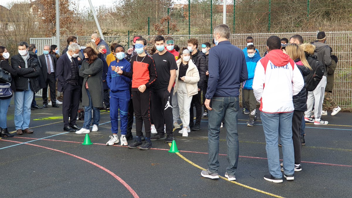 [#SOP2021] J'ai assisté aujourd'hui à la belle mobilisation des professeurs d'EPS et des AS pour renforcer la coopération des jeunes du collège Pablo-Neruda à Gagny et de l’Institut médico-associatif François-Eglem en faveur des pratiques sportives inclusives.