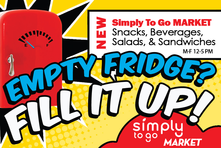 ncatdining's tweet photo. Simply To Go MARKET is NOW OPEN Aggies! Snacks, beverages, sandwiches and salads. Located next to McAlister's Deli, we're open 12-5pm weekdays. Accepting cash, credit, Flex & Dining Dollars. #FillMyFridge #Ncat #Ncat21 #Ncat22 #Ncat23 #Ncat24 @ncat_rha https://t.co/rCwpKhvCWd