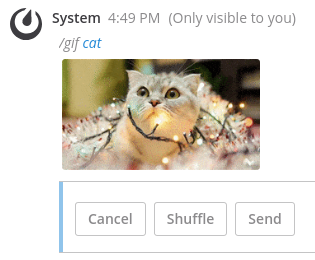 Mattermost's tweet photo. The GIF Command plugin has been updated to show a preview of images for confirmation before users send them to a channel. GIFs can also be collapsed to hide them from view.  #mmplugins #opensource #community #devops #mattermost #mm31

https://t.co/AD8qhV1C62 https://t.co/OV3ABuDdAZ