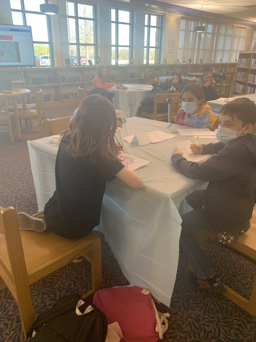 Mrs. Seifert’s 6th graders were in the library yesterday exploring Greek Mythology by doing an escape room and making comic strips and memes. So much fun! #mythologyart #6thgraderocks #weareblackman <a href="/krissaseifertt/">krissa seifert</a>