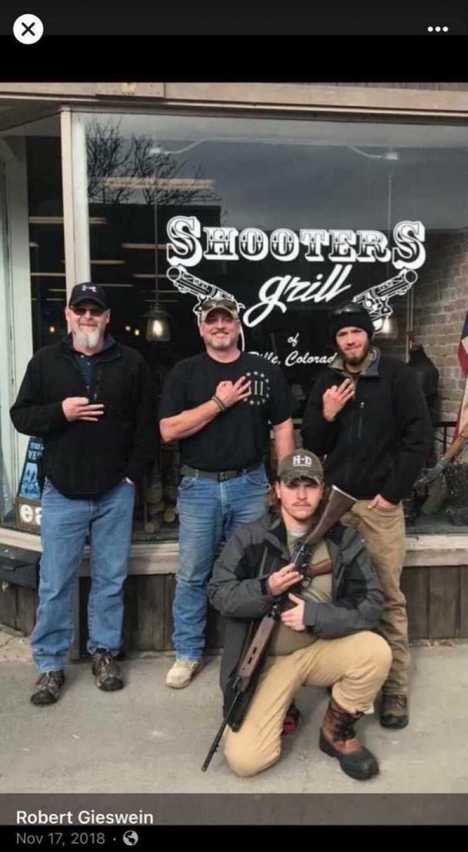 #RobertGieswein is in front of #ShootersGrill RIFLE, COLORADO blow up pic it has RIFLE NOT Littleton!