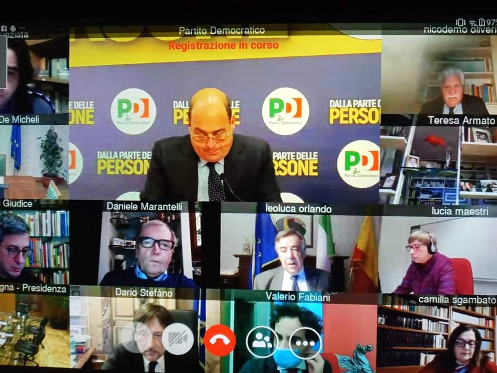 MimmoBevacqua's tweet photo. Da poco si sono conclusi i lavori della direzione nazionale, in video call, per discutere della situazione politica e del sostegno al presidente incaricato  #Draghi da parte del @pdnetwork.
#PD #Governo https://t.co/sm0vGrJ0pY