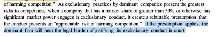 3. Q: How will this bill affect Big Tech?A: By making it *harder* for them to change their products and adapt to consumer demand and market conditions – exactly the sort of behaviour that we *want* and think competition will give.