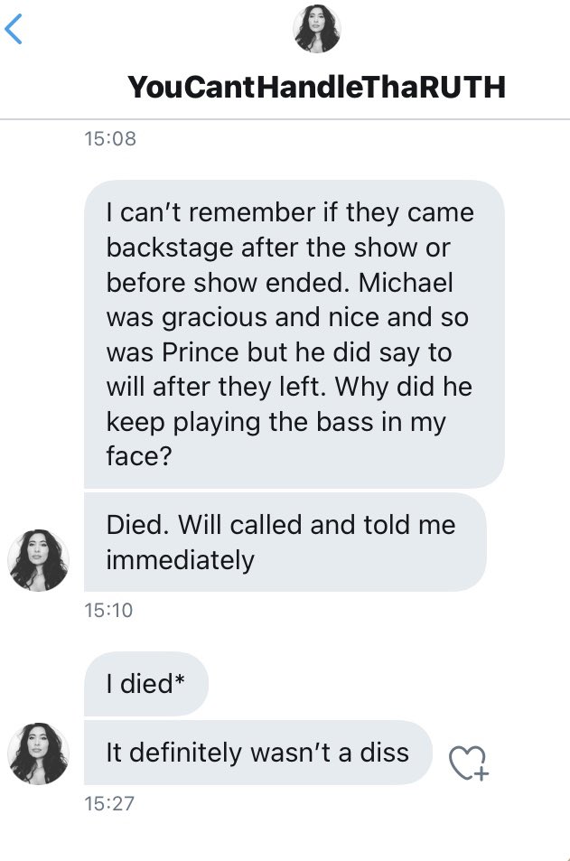  @ruthlesdva kindly gave me a brief lowdown on what happened during this infamous incident.She has more to say about it & I hope one day soon she will have the opportunity to elaborate upon this legendary story in a book  ExclusiveA piece of untold Purple History 